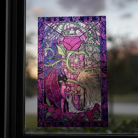 Rosiethorns88 - ACOTAR Stained Glass Window Cling- Sarah J. Maas - Litjoy - Picture 1 of 2